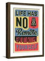 Get Up and Change Yourself-Vintage Vector Studio-Framed Art Print