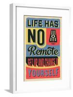 Get Up and Change Yourself-Vintage Vector Studio-Framed Art Print