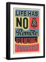 Get Up and Change Yourself-Vintage Vector Studio-Framed Art Print