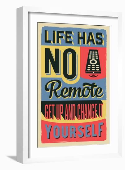 Get Up and Change Yourself-Vintage Vector Studio-Framed Art Print