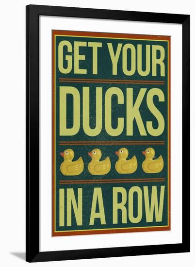 Get Your Ducks In a Row-null-Framed Art Print