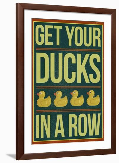 Get Your Ducks In a Row-null-Framed Art Print
