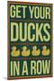 Get Your Ducks In a Row-null-Mounted Art Print