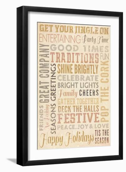 Get Your Jingle on Typography-Lantern Press-Framed Art Print