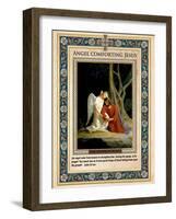 Gethsemane: Angel Comforting Jesus-Carl Bloch-Framed Giclee Print