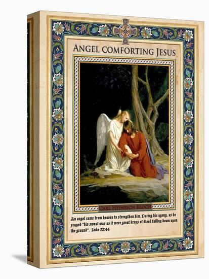 Gethsemane: Angel Comforting Jesus-Carl Bloch-Stretched Canvas