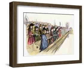 Gethsemane Baptist Church Choir Singing a Christmas Hymn, Philadelphia, 1890-null-Framed Giclee Print