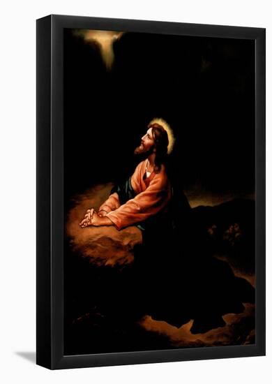 Gethsemane II (Jesus Praying) Art Poster Print-null-Framed Poster