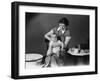 Getting Baby Ready for His Bath-null-Framed Photographic Print