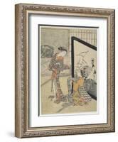 Getting Dressed, 1765-1769-Suzuki Harunobu-Framed Giclee Print