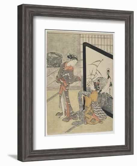 Getting Dressed, 1765-1769-Suzuki Harunobu-Framed Giclee Print
