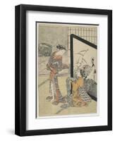 Getting Dressed, 1765-1769-Suzuki Harunobu-Framed Giclee Print