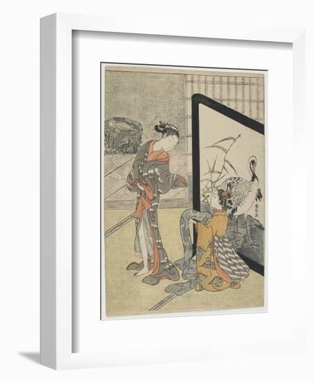 Getting Dressed, 1765-1769-Suzuki Harunobu-Framed Giclee Print