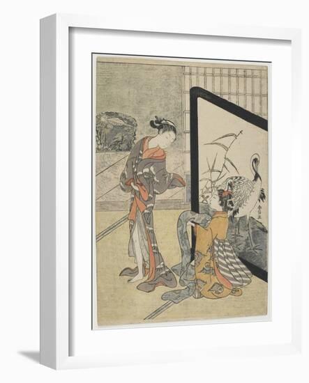 Getting Dressed, 1765-1769-Suzuki Harunobu-Framed Giclee Print