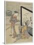 Getting Dressed, 1765-1769-Suzuki Harunobu-Stretched Canvas