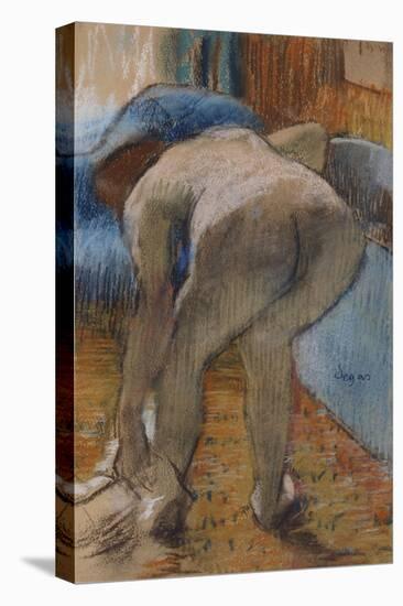 Getting Out of the Bath-Edgar Degas-Stretched Canvas