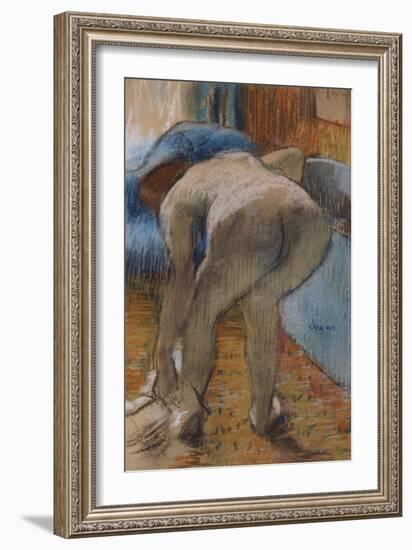 Getting Out of the Bath-Edgar Degas-Framed Giclee Print