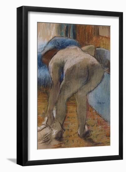 Getting Out of the Bath-Edgar Degas-Framed Giclee Print