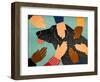 Getting Petted Black-Stephen Huneck-Framed Giclee Print