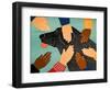 Getting Petted Black-Stephen Huneck-Framed Giclee Print