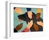 Getting Petted Black-Stephen Huneck-Framed Giclee Print