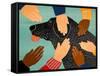 Getting Petted Black-Stephen Huneck-Framed Stretched Canvas