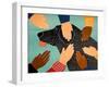 Getting Petted Black-Stephen Huneck-Framed Giclee Print