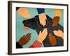 Getting Petted Black-Stephen Huneck-Framed Giclee Print