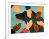 Getting Petted Black-Stephen Huneck-Framed Giclee Print