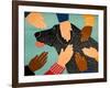 Getting Petted Black-Stephen Huneck-Framed Giclee Print