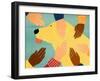 Getting Petted Yellow-Stephen Huneck-Framed Giclee Print