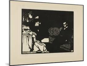 Getting Ready for a Visit, Plate Eight from Intimacies, 1898-Felix Edouard Vallotton-Mounted Premium Giclee Print