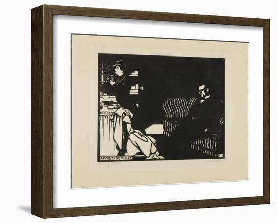 Getting Ready for a Visit, Plate Eight from Intimacies, 1898-Felix Edouard Vallotton-Framed Giclee Print