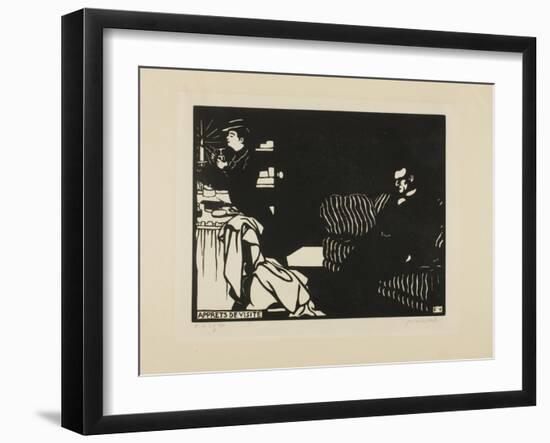 Getting Ready for a Visit, Plate Eight from Intimacies, 1898-Felix Edouard Vallotton-Framed Giclee Print