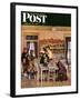 "Getting Ready for School," Saturday Evening Post Cover, February 26, 1949-John Falter-Framed Giclee Print