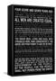 Gettysburg Address (Black) Text-null-Framed Stretched Canvas