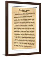 Gettysburg Address Full Text-null-Framed Art Print