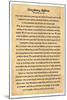 Gettysburg Address Full Text-null-Mounted Art Print