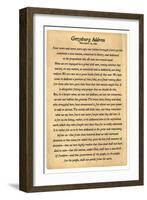 Gettysburg Address Full Text-null-Framed Art Print