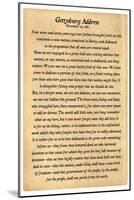 Gettysburg Address Full Text-null-Mounted Art Print