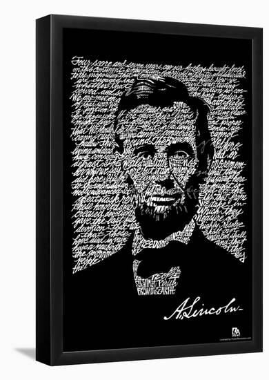 Gettysburg Address Text Poster-null-Framed Poster