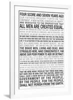 Gettysburg Address Text Poster-null-Framed Photo