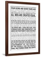 Gettysburg Address Text Poster-null-Framed Photo