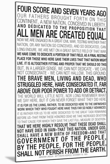 Gettysburg Address Text Poster-null-Mounted Photo