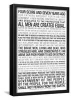 Gettysburg Address Text-null-Framed Poster