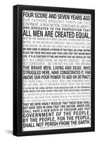 Gettysburg Address Text-null-Framed Poster