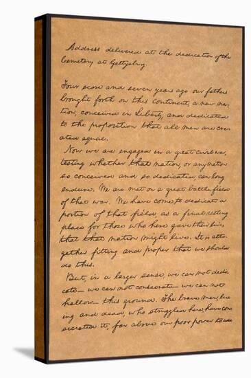 Gettysburg Address-Abraham Lincoln-Stretched Canvas