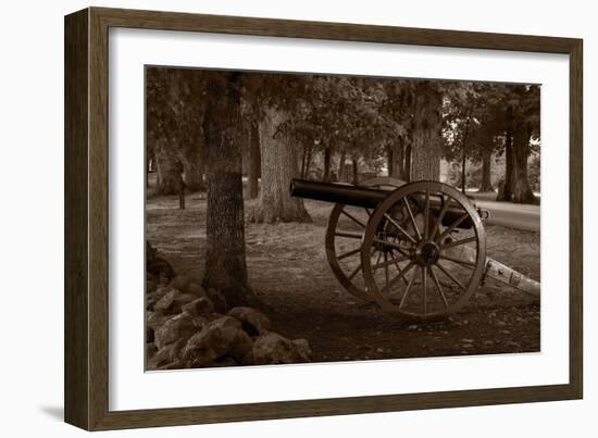 Gettysburg Cannon B W-Steve Gadomski-Framed Photographic Print