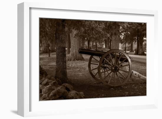 Gettysburg Cannon B W-Steve Gadomski-Framed Photographic Print