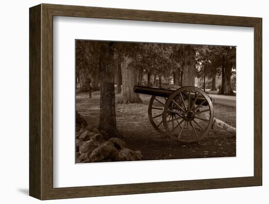 Gettysburg Cannon B W-Steve Gadomski-Framed Photographic Print